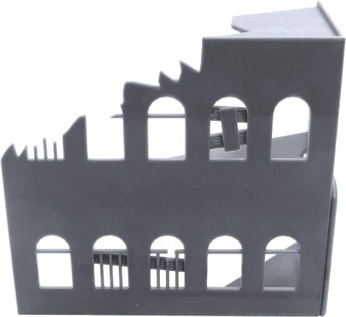 Vista 2 de Edificio en ruinas, paisaje de terreno para mesa de 1.102 in en miniaturas, Wargame, impreso en 3D y pintable, EnderToys