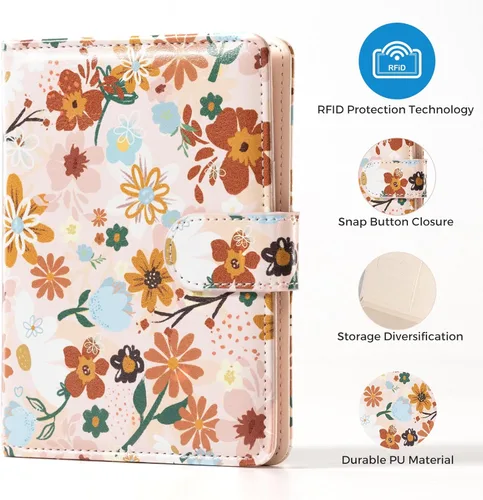 Vista 3 de CoBak Soporte para pasaporte - Guarda pasaportes, tarjetas de crédito, tarjetas de identificación, múltiples bolsillos para almacenamiento.