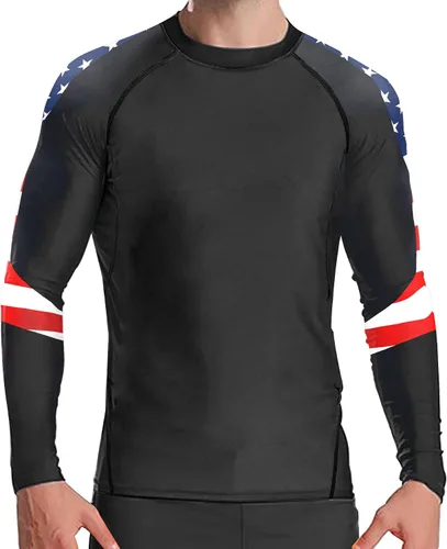 Camisetas de manga larga para hombre, con protección solar UPF 50+, Jiu Jitsu, para deportes, fitness, gimnasio, natación