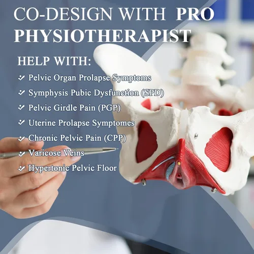 Vista 3 de Cinturón de apoyo pélvico para prolapso con correa en V para embarazo SPD, varicosidades vulvares, LCS, suelo pélvico, soporte de prolapso