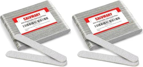 Vista 12 de Limas de uñas desechables de cebra de grano 80/80 de 5 pulgadas, tableros de esmeril de doble cara para uñas acrílicas, uñas de los pies