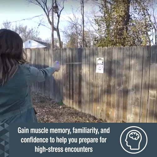 Vista 4 de SABRE Spray de práctica con tapa abatible rápida, fórmula a base de agua inerte, rango de 10 pies (9.8 ft), ayuda a construir confianza, memoria