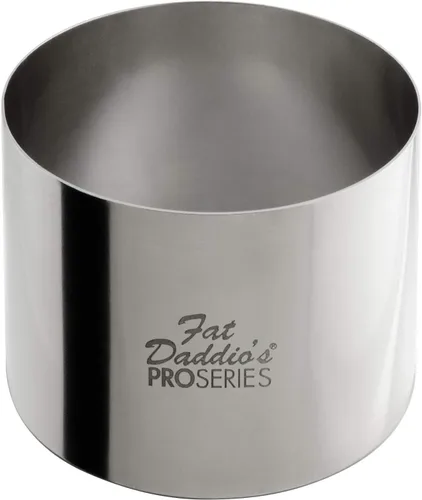 Fat Daddio's Anillo redondo de acero inoxidable para pasteles y pastelería, 3 x 2 pulgadas