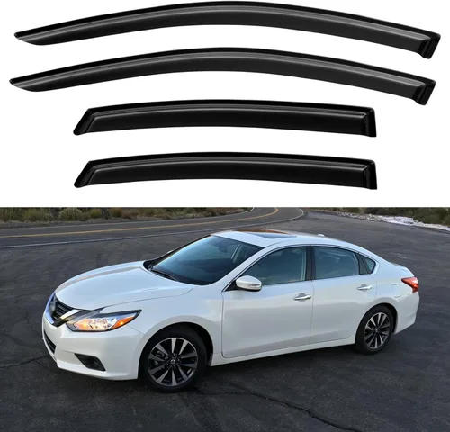 Vista 157 de YQAUTEC - Viseras para ventana, protectores contra la lluvia, compatibles con Subaru WRX 2015-2021, deflectores de viento para ventanas, viseras