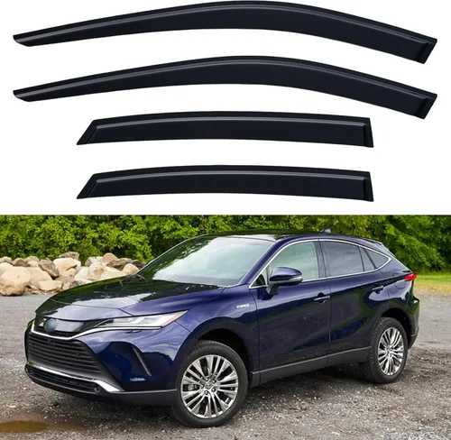 Vista 104 de YQAUTEC - Viseras para ventana, protectores contra la lluvia, compatibles con Subaru WRX 2015-2021, deflectores de viento para ventanas, viseras