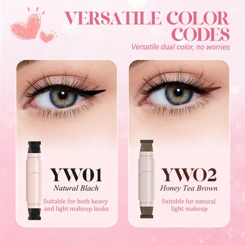 Vista 6 de Sello delineador de ojos plegable, juego de delineadores de ojos de gel de una pieza para alas perfectas, delineadores de ojos a prueba de manchas