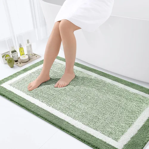 Vista 40 de OLANLY Alfombras de baño 24x16, tapetes de baño extra suaves y absorbentes de microfibra, antideslizantes, lavables a máquina, secan rápido