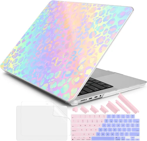 Vista 14 de DONGKE Funda para M5 MacBook Pro de 14 pulgadas 2025 2024-2021 M4 M3 M2 M1, cubierta de carcasa dura de plástico compatible con A3434 A3112 A3401