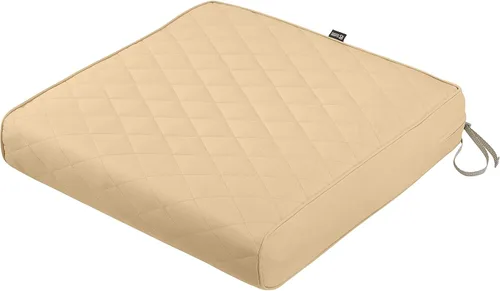 Classic Accessories Montlake - Cojín de asiento acolchado cuadrado para exteriores, resistente al agua, 25 x 25 x 5 pulgadas, para muebles de patio,