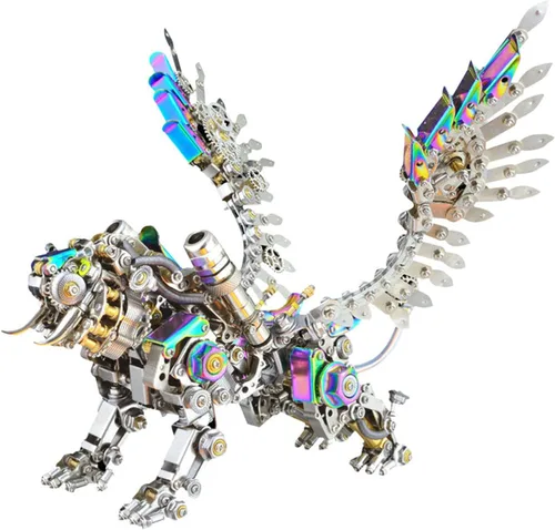 Vista 18 de Metalkitor Rompecabezas de metal 3D para adultos, kit de modelo de mantis gigante - adorno steampunk de bricolaje - rompecabezas de ensamblaje