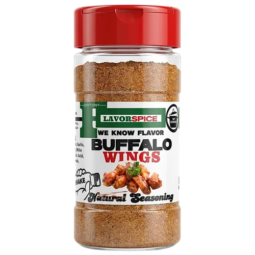 Buffalo Wings Condimento (Seco Rub) hecho con hierbas y especias 100% naturales sin artificiales ni conservantes, sin sal, sin azúcar, sin MSG,