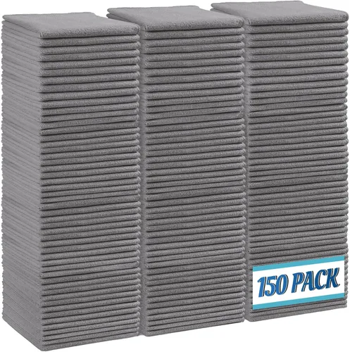 Vista 32 de HOMEXCEL Paño de limpieza de microfibra, paquete de 24 trapos de limpieza, toallas de limpieza con 4 colores surtidos, 11.5 x 11.5 pulgadas Amarillo