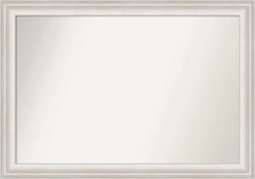 Vista 44 de Amanti Art Espejo de pared blanco de 30 x 42 pulgadas, espejo de baño rectangular blanco para decoración de pared de sala de estar, marco Parlor