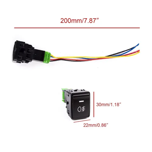 Vista 2 de Xotic Tech Factory Style - Interruptor de botón de 4 polos de 12 V con luces indicadoras LED compatibles con niebla, DRL, barra de luz LED