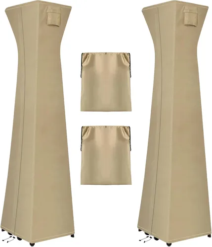 Vista 16 de OutdoorLines Fundas impermeables para calentadores de patio al aire libre con cremallera y bolsa de almacenamiento, a prueba de polvo, resistente a