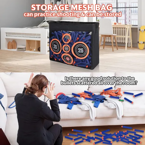 Vista 5 de Pokiiulk 1000 unidades de munición, Dardos de recambio para Nerf N-Strike Elite Series, munición a granel compatible para Nerf Party con bolsa