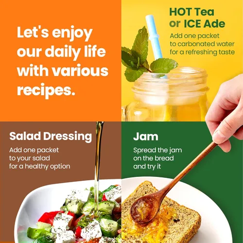 Vista 5 de [Nokchawon] Bolsitas de té de cítricos con miel (Yuzu) - Concentrado líquido de frutas para calmar té caliente y helado Ade - Té cítrico coreano