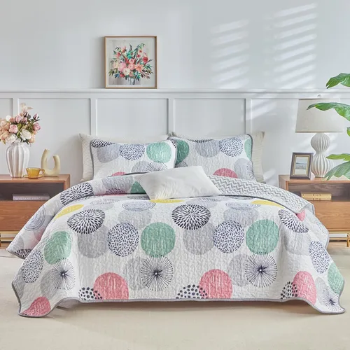 Vista 4 de UOZZI BEDDING Juego de edredón reversible de 2 piezas para niños, tamaño individual de 68 x 86 pulgadas, colcha de microfibra suave y ligera, juego