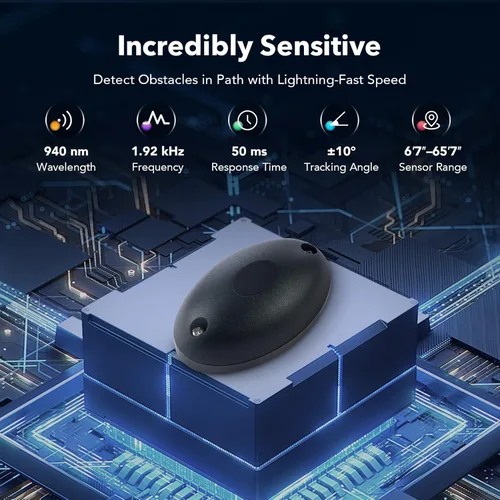 Vista 4 de Kit de sensor infrarrojo CO-Z para abridor de puerta, sensores de seguridad de puerta exterior fotoeléctricos de haz IR, sensor de ojo de puerta