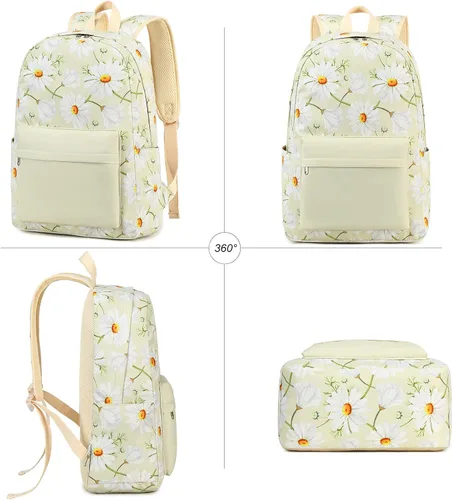 Vista 9 de Mochila para niñas y niños, mochila escolar para adolescentes, juego de mochila con lonchera y estuche para lápices