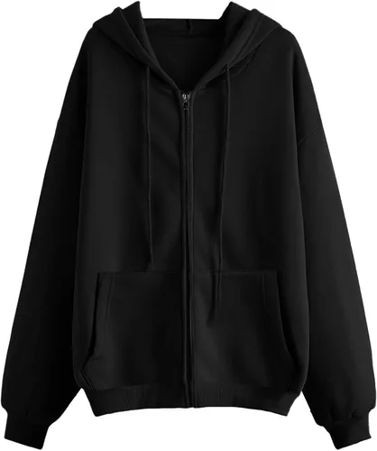 Vista 4 de Lingbing Sudaderas ligeras con capucha para mujer, sudaderas Y2K con capucha para mujer, sudaderas casuales de manga larga, chaquetas con bolsillos