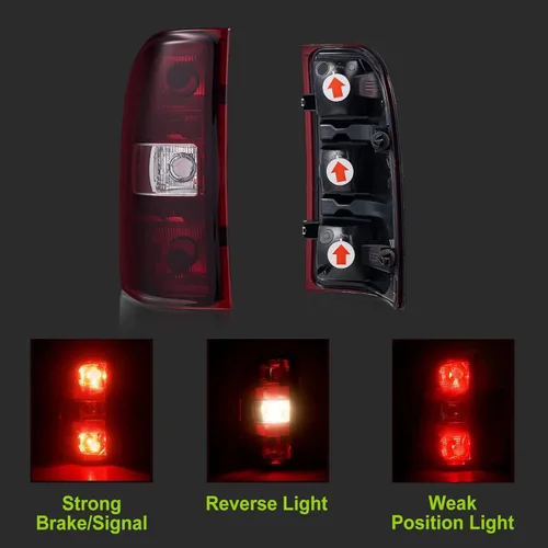 Vista 4 de Luces traseras compatibles con Chevy Silverado 1500 2500 HD 3500 HD 2007-2013 GMC Sierra 2500 HD 2012-2014 Luces traseras sin arnés de cableado
