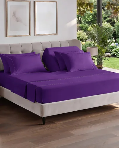 Vista 249 de Juego de sábanas Twin de 4 piezas - Cómodo, transpirable y refrescante - Juego de ropa de cama de lujo de hotel ultrasuave con bolsillos profundos