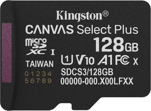 Vista 11 de Kingston Tarjeta microSD Canvas Select Plus de 128 GB Hasta 150 MB/s Clase 10, UHS-I, U1, V10, A1 SDCS3/128GB