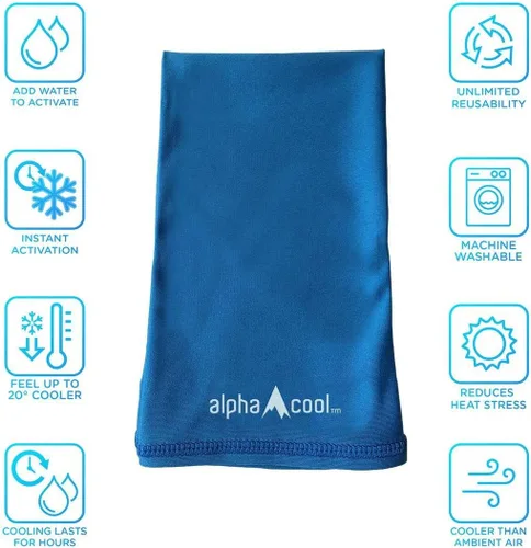 Vista 3 de Alphacool - Máscara de cuello de enfriamiento para máscara facial, máscara de polaina, bandana, bufanda, para protección caliente del verano, se