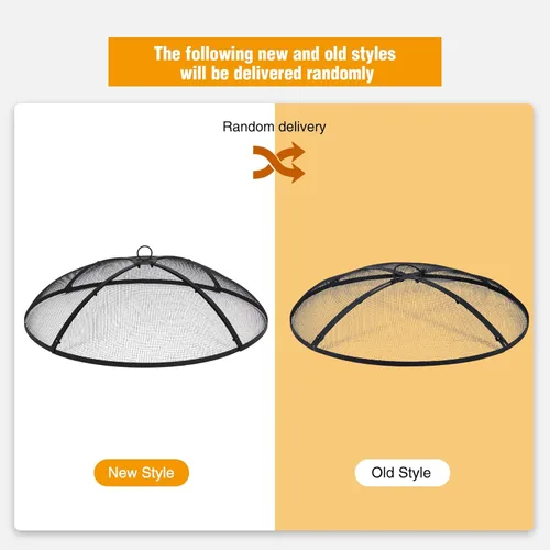 Vista 5 de Lineslife Pantalla de chispas para fogata, pantalla redonda de 30 pulgadas con mango y póster, pantallas de malla plegables resistentes