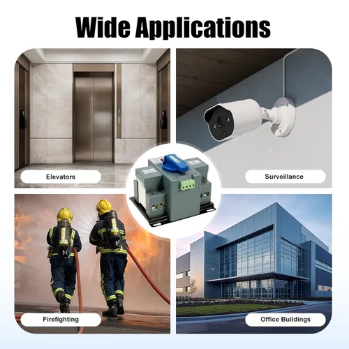Vista 8 de 110V Interruptor Automático de Transferencia de Energía de Doble Potencia Interruptor de Cambio de Generador de Doble Potencia 50Hz/60Hz