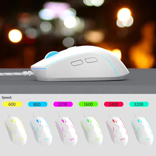 Vista 3 de MageGee GT838 - Combo de teclado y mouse para juegos, 104 teclas RGB retroiluminados silenciosos con cable para computadora portátil, PC MAC