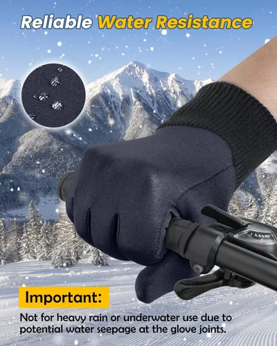 Vista 5 de Winter Gloves for Men Women Cold Weather - Touchscreen Gloves for Running