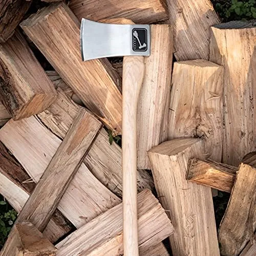 Vista 5 de Kit de inicio oficial de World Axe Throwing League Premium con hacha de lanzamiento, hacha de lanzamiento, plantilla de objetivo de lanzamiento