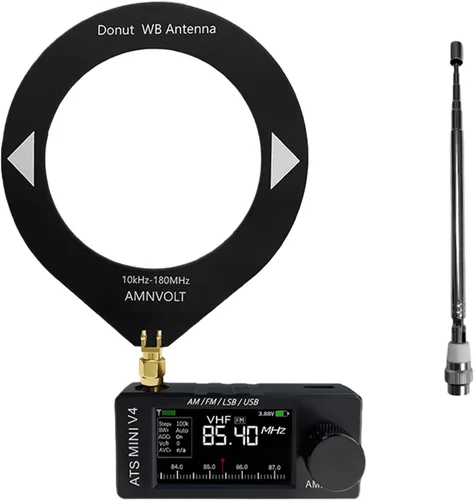 Si4732 Mini Radio V4 ATS Pocket Radio, Modo: AM/FM/LSB/USB Band: HF SW MW VHF Radios portátiles con amplificador de auriculares, batería de 800 mAh