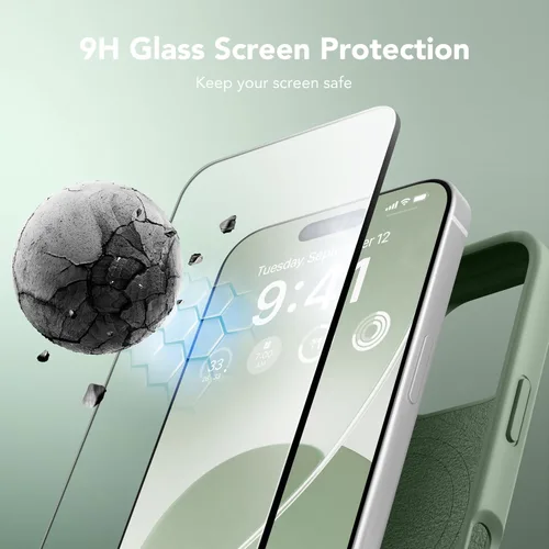 Vista 924 de GONEZ Funda magnética para iPhone 14, compatible con Magsafe, con protector de pantalla + protector de cámara, forro de microfibra antiarañazos