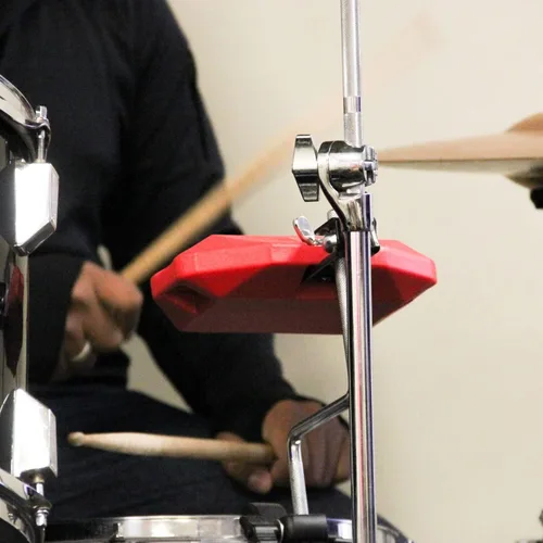 Vista 5 de Jam Block, instrumento de timbales de plástico, rojo, latino, instrumento de percusión, cencerro, para batería, práctica de banda, actuación