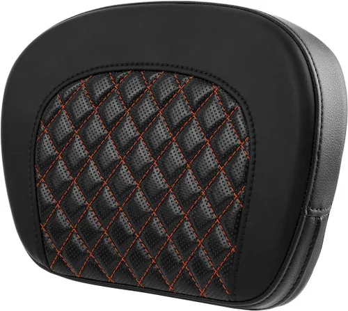 C.C. RIDER Almohadilla de cuero para respaldo del pasajero - Parte trasera del conductor para Harley Touring Road King Street Glide Electra Glide