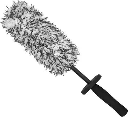 Cepillo de limpieza de llantas de coche, cepillo de limpieza de ruedas, cepillo de lavado de coches de lana sintética suave sin metal, cepillo de