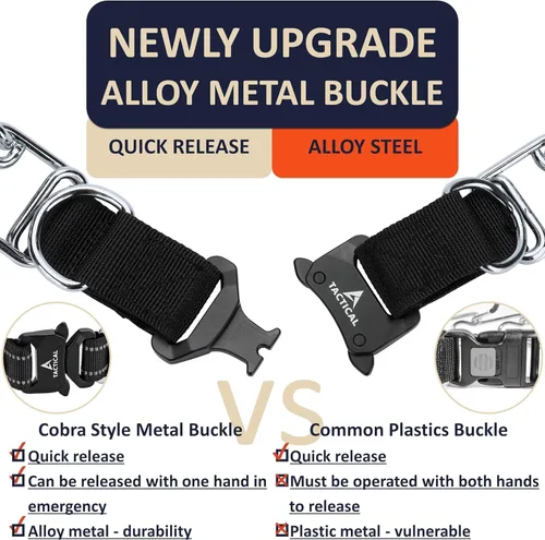 Vista 4 de DEYACE Collar de entrenamiento para perros de liberación rápida, ajustable, de acero inoxidable, para perros pequeños, medianos y grandes