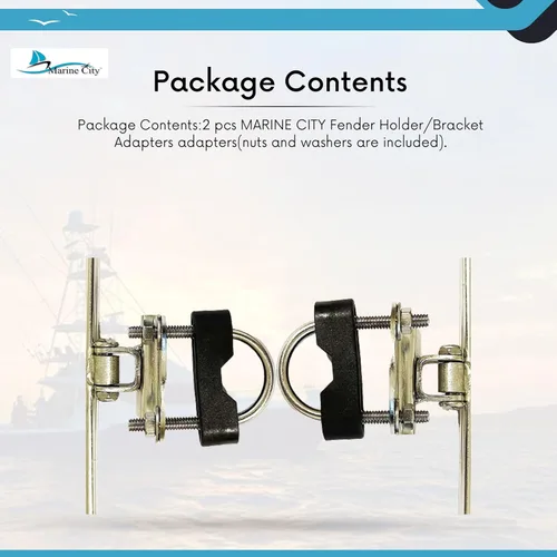 Vista 7 de MARINE CITY Adaptadores de soporte para guardabarros de barco, se adapta a rieles de 1-1/4 pulgadas de diámetro y riel cuadrado (2 piezas)