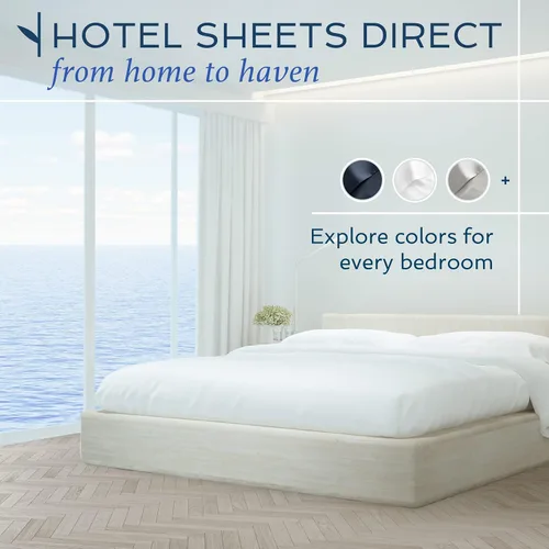 Vista 9 de Hotel Sheets Direct - Juego de sábanas 100% viscosa derivada de bambú tamaño individual - sábanas refrescantes con 1 funda de almohada