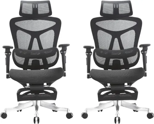 Vista 10 de Ergonomic Gaming Chair Adjustable Lumbar Support,High Back Desk Chair Breathable Mesh Seat, Reclining Computer Chair with Footrest for Home and