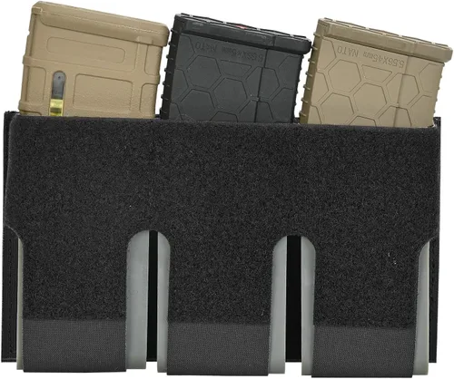 SABADO Triple 5.56 - Bolsa para revistas Kangroo, inserto de gancho y bucle, con solapa frontal, soporte para revistas M4, bolsillo MAG, bolsa de