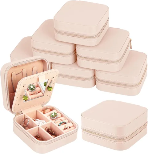 Fixwal 6 piezas de joyería de viaje, caja de joyería de viaje, mini organizador de joyas, cajas de regalo de dama de honor, propuestas, pequeño