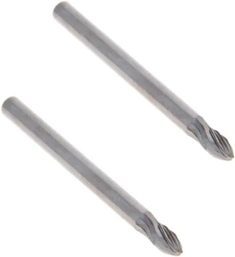 Vista 13 de Utoolmart Limas rotativas de carburo de tungsteno de 0.118 in, vástago de 0.118 in, herramienta de rebabas rotativas de forma cilíndrica dentada