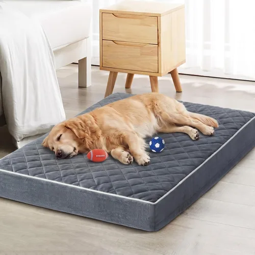 Vista 21 de WNPETHOME Camas ortopédicas XL para perros grandes, impermeables, extra grandes, con funda extraíble y lavable, cama para jaula de perro