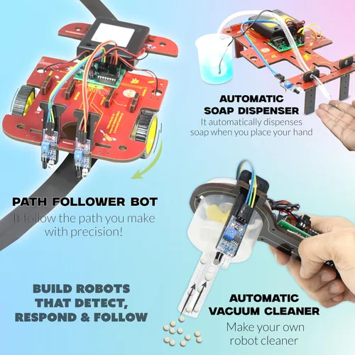 Vista 2 de ButterflyEdufields - Kits de robótica STEM 40 en 1 para niños de 8 a 12 años Proyectos de robots de bricolaje para niños con tablero electrónico