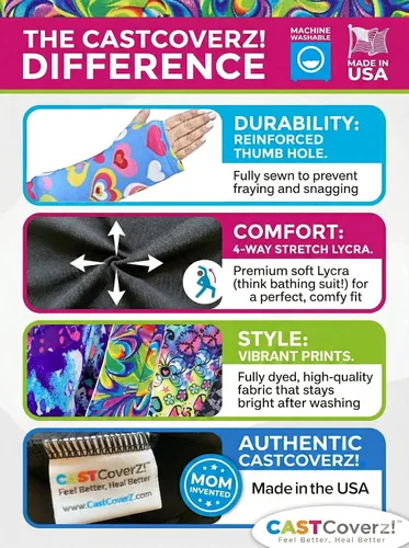Vista 3 de CastCoverz! Designer Arm Cast Cover - Removable and Washable - Made in USA
