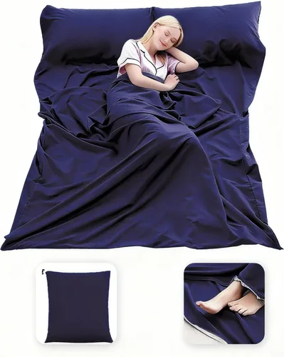 Vista 9 de Saco de dormir ligero compacto saco de dormir portátil limpio hoja de viaje camping cama para mochileros hotel senderismo